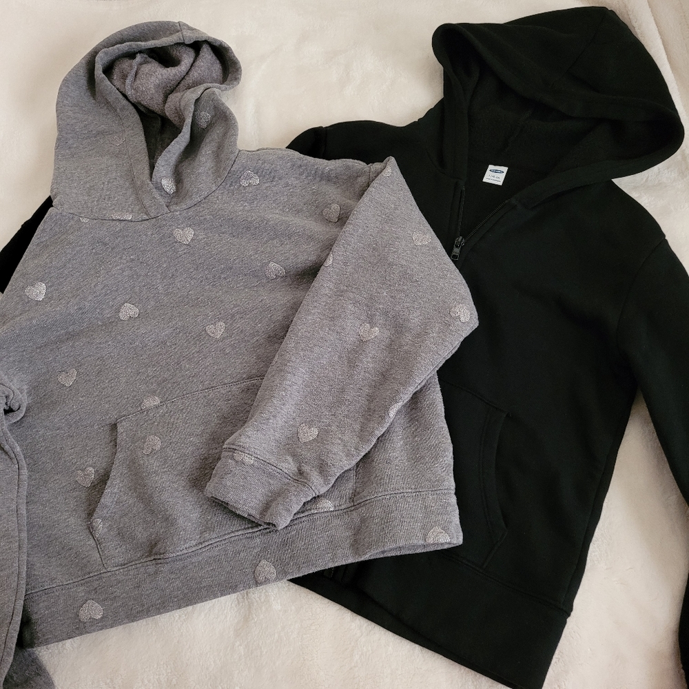 Two girls old navy hoodies